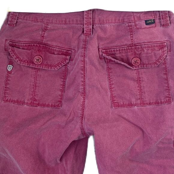Jag Jeans Cargo Utility cropped Pants Stretch faded Red / orange Women’s size 4 - Picture 7 of 10